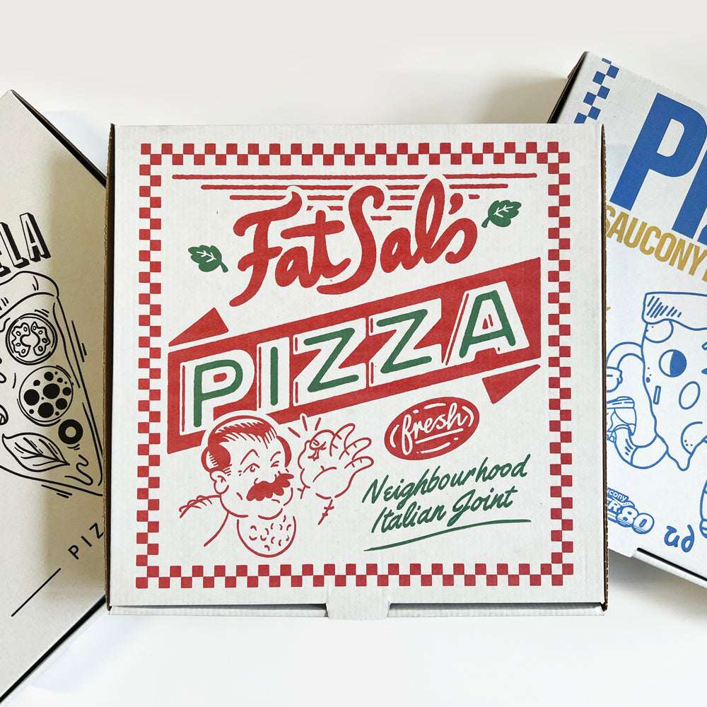 printed pizza boxes