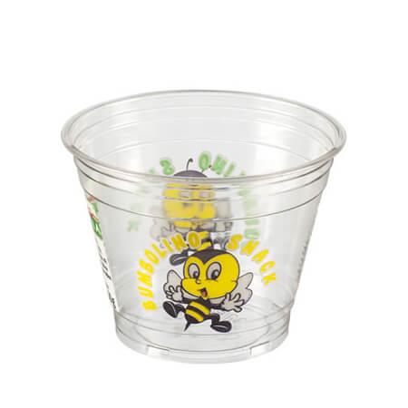 9oz printed pet cup - full colour printed plastic cup