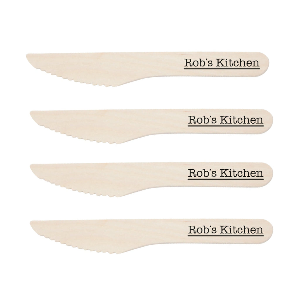 branded wooden cutlery - disposable wooden cutlery printed - wooden knife