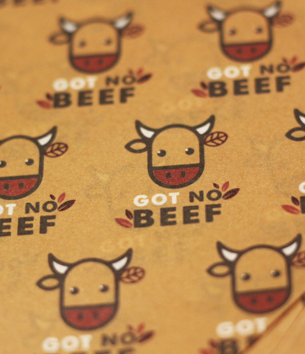 GOT NO BEEF Printed Greaseproof Paper