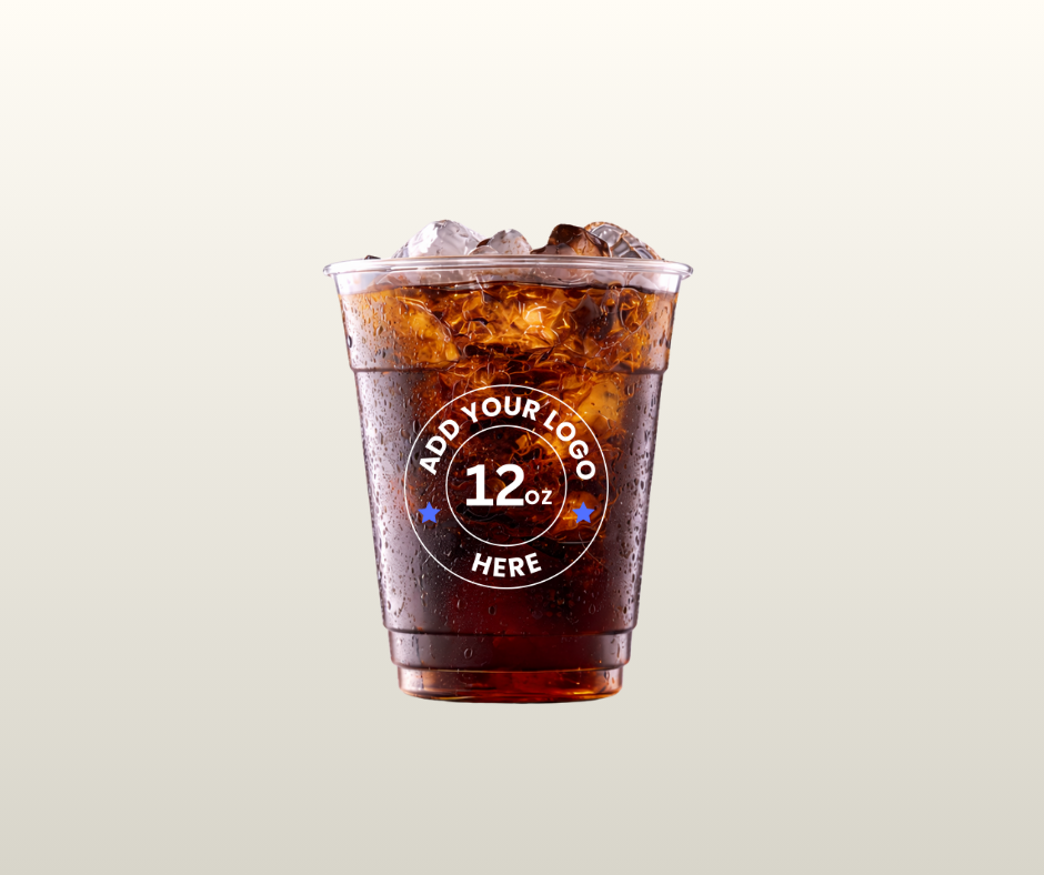 12oz Personalised Plastic Cups - RPET 100% Recyclable