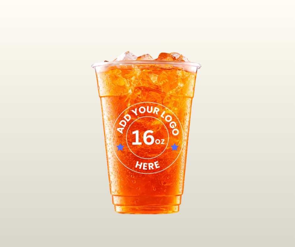 16oz Personalised Plastic Cups - RPET 100% Recyclable
