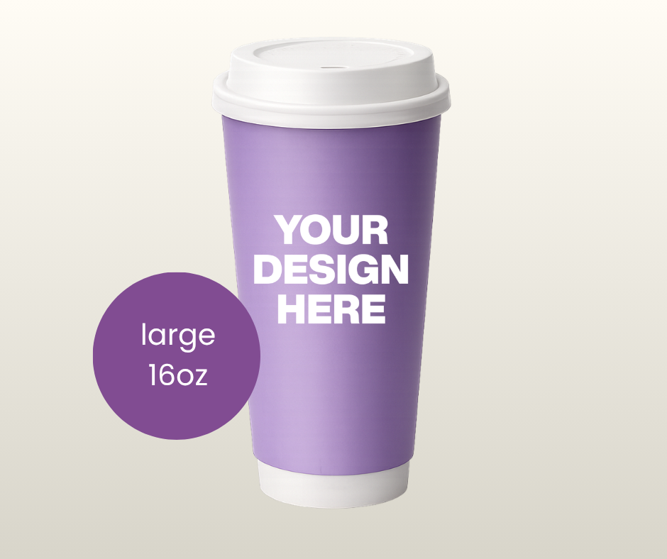 16oz PE Double Wall Custom Branded Coffee Cups