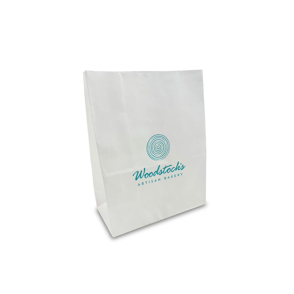 SOS Block Bottom Grab Bags - Digital Print 175 x 95 x 215mm - White Kr ...