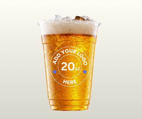 20oz Personalised Plastic Cups - RPET 100% Recyclable