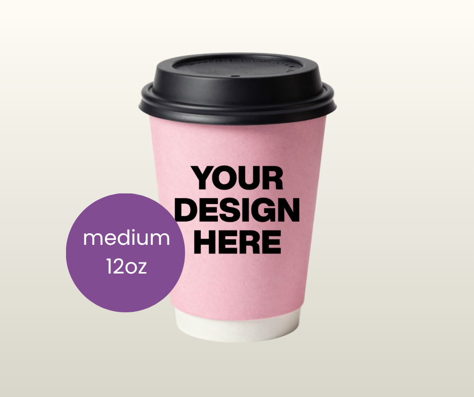 12oz PE Double Wall Custom Branded Coffee Cups