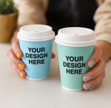 8oz PE Double Wall Custom Branded Coffee Cups