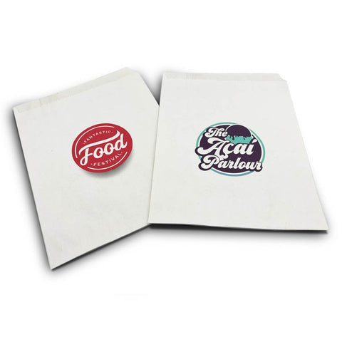 Printed Greaseproof Bags 150 x 185mm (6 x 7.25") (White 2 Ply)