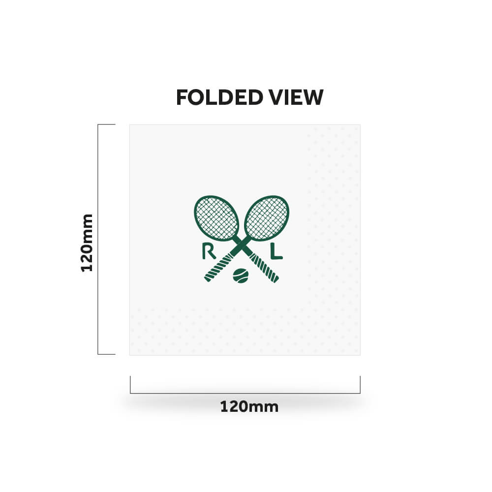 printed luxury airlaid napkins with logo on