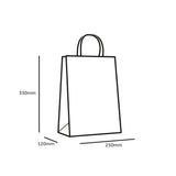 White Twist Handle Printed Paper Bags - Digital Print 250x120x350mm