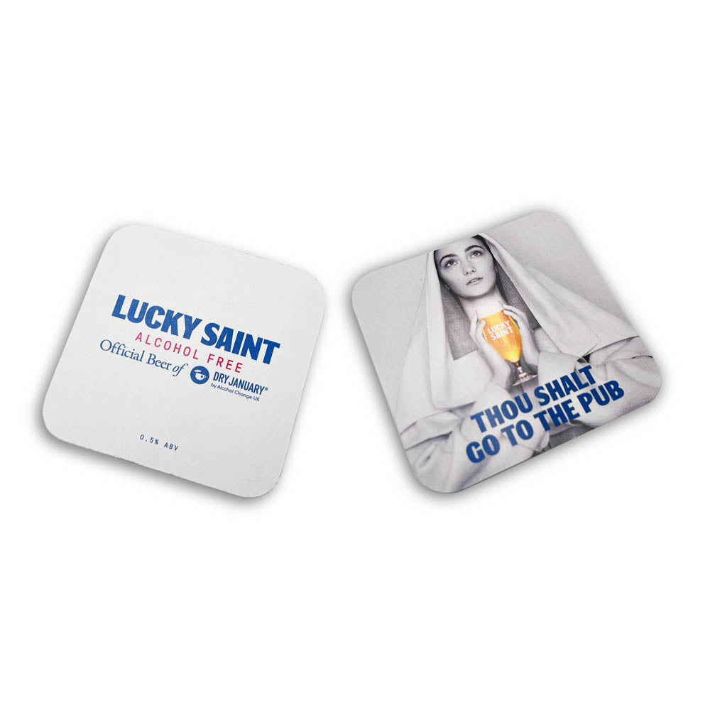 Custom Beer Mats & Coasters 90mm Square (240gsm Paperboard - Not Beer Matt Material)