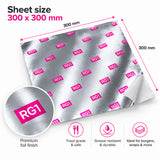 Custom Printed Foil Lined Paper Sheets – 30 x 30cm