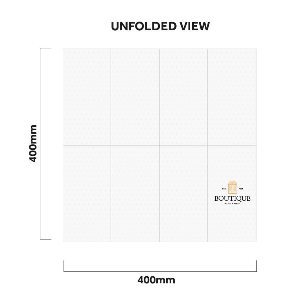 8 fold branded dinner napkins 