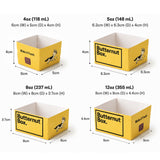 4oz Custom Printed Square Flat Pack Ice Cream Tub