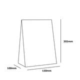 SOS Block Bottom Grab Bags - Digital Print 150 x 100 x 305mm - White Kraft