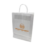 White Twist Handle Printed Paper Bags - Digital Print 250x120x350mm