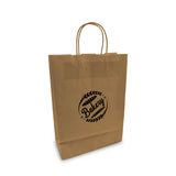 Brown Twist Handle Printed Paper Bags - Digital Print 250x120x350mm