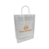 White Twist Handle Printed Paper Bags - Digital Print 250x120x350mm