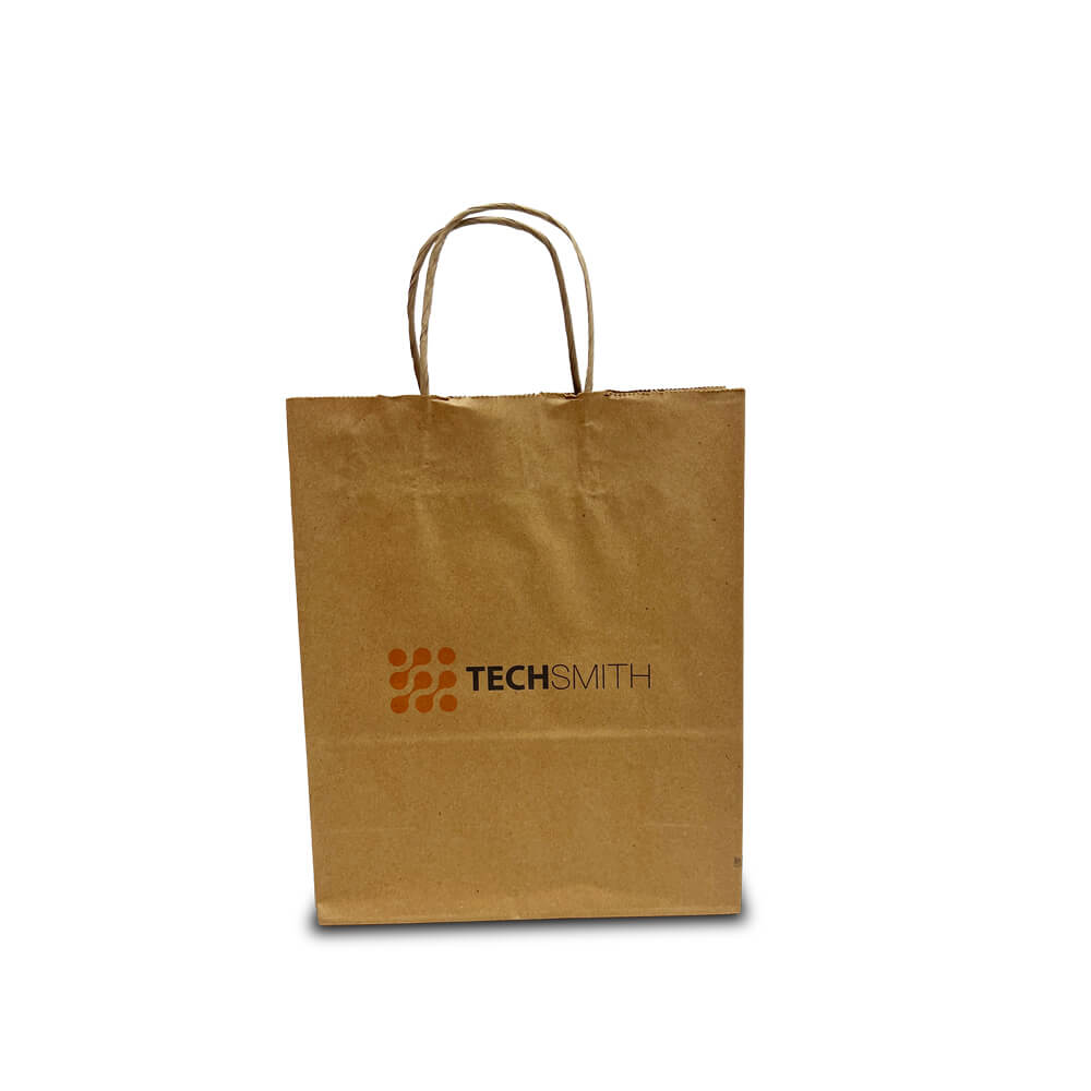 personalised paper bags brown