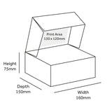 Customised Mailer Boxes 160mm x 150mm x 75mm - White