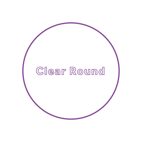 37mm Round - Clear Waterproof Vinyl Printed Stickers / Labels