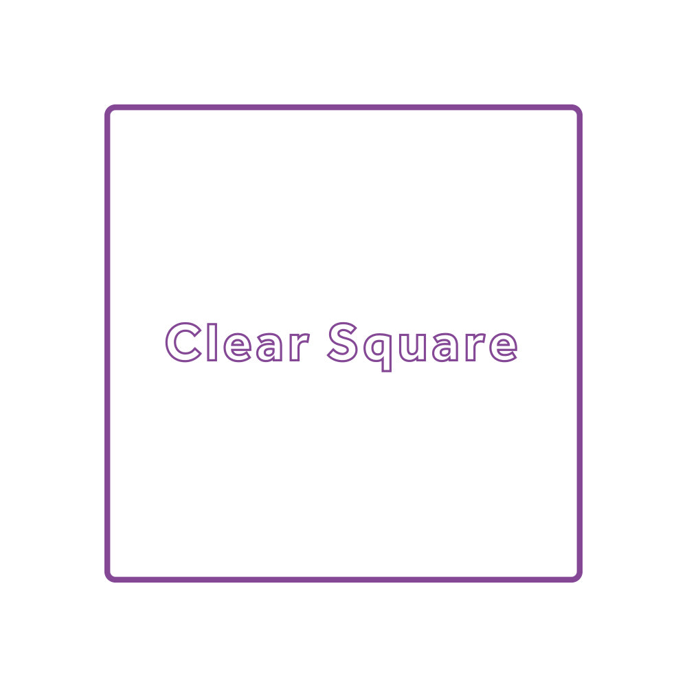 clear square stickers