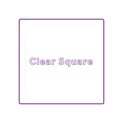 Square - Clear Waterproof Vinyl Printed Stickers / Labels
