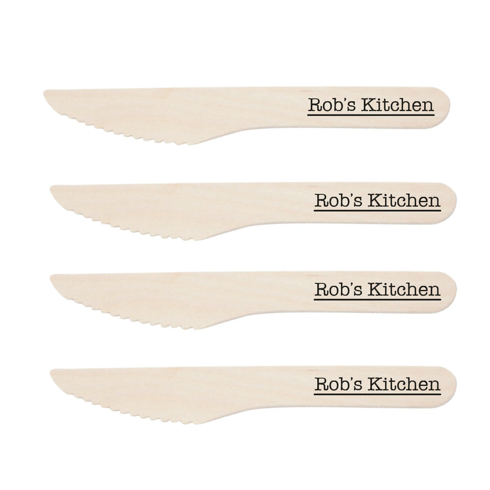 branded wooden cutlery - disposable wooden cutlery printed - wooden knife