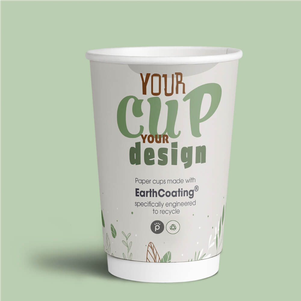 recup double wall paper cup EarthCoating® 16oz paper cup custom printed