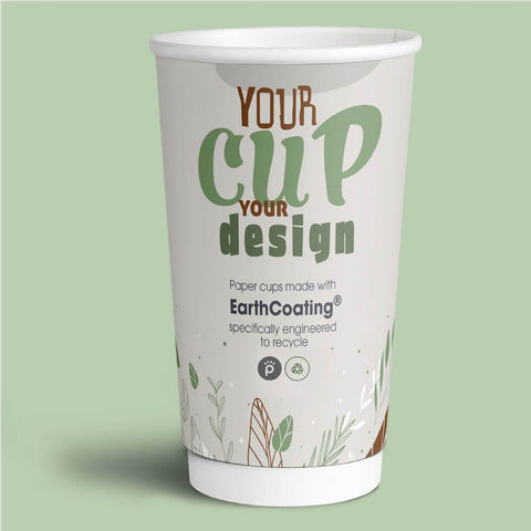 12oz PE Double Wall Custom Branded Coffee Cups - PackGenie