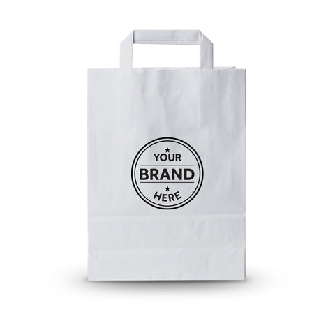 200x100x290mm 80gsm Brown / White Bags (Printed 1 Colour)