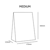 Medium SOS Block Bottom Bags - 1 Colour Print 175 x 115 x 345mm Brown