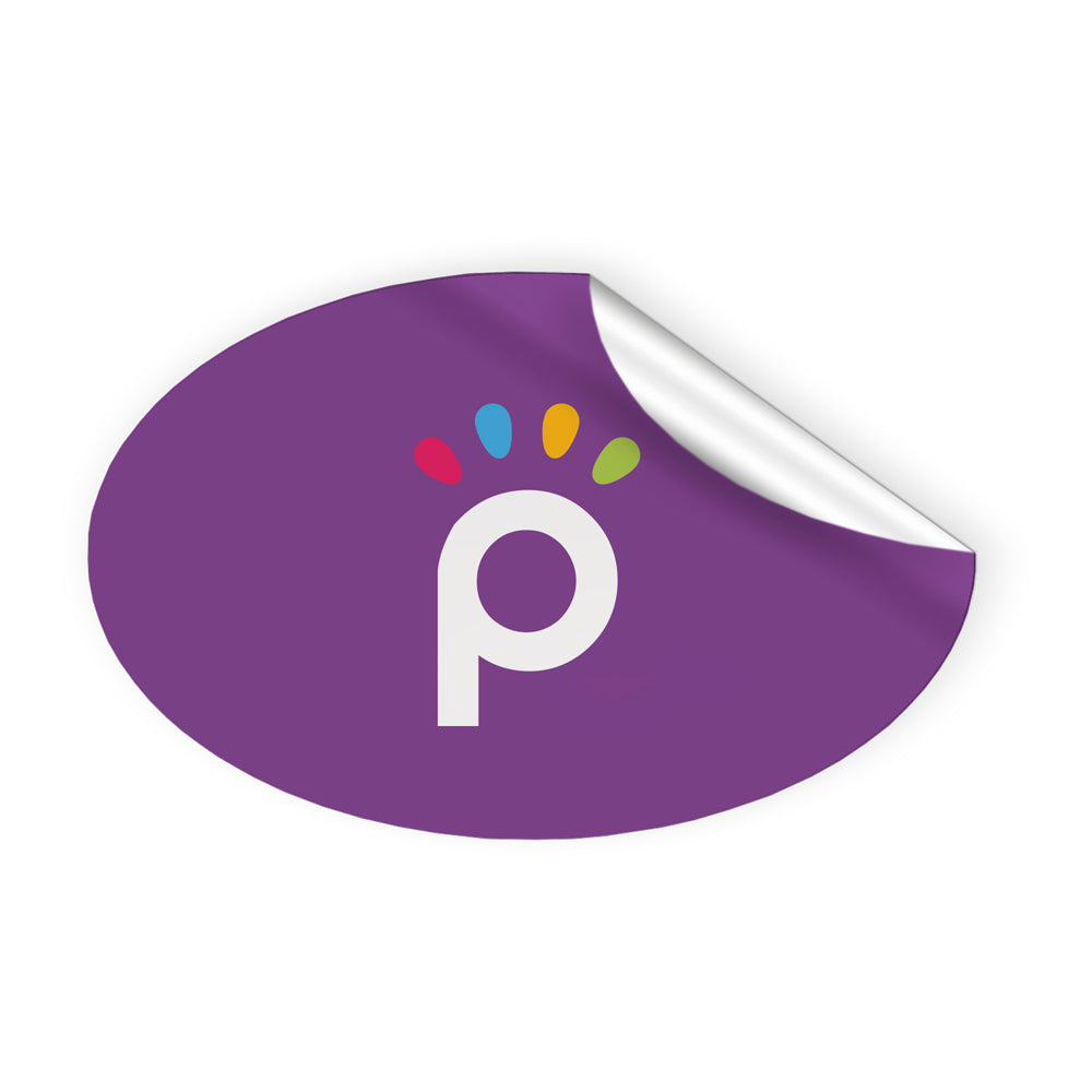 90 x 70mm Oval Stickers - Premium Paper - PackGenie