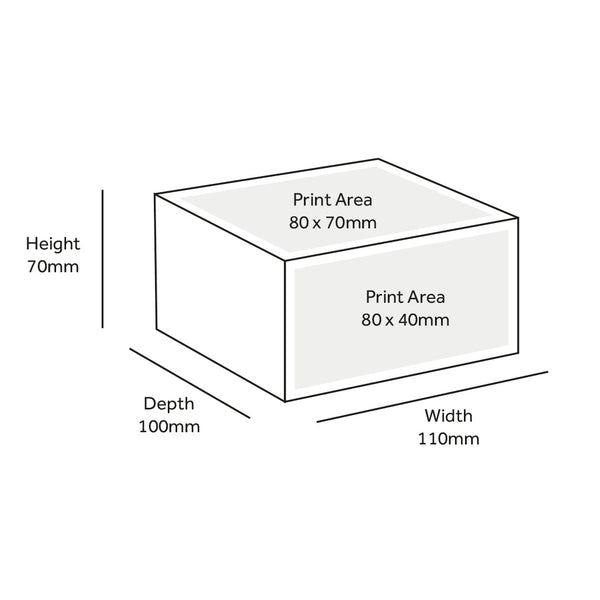 110 Box Customised Mailer Boxes 110mm x 100mm x 70mm - Brown - PackGenie