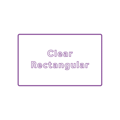 Rectangle - Clear Waterproof Vinyl Printed Stickers / Labels