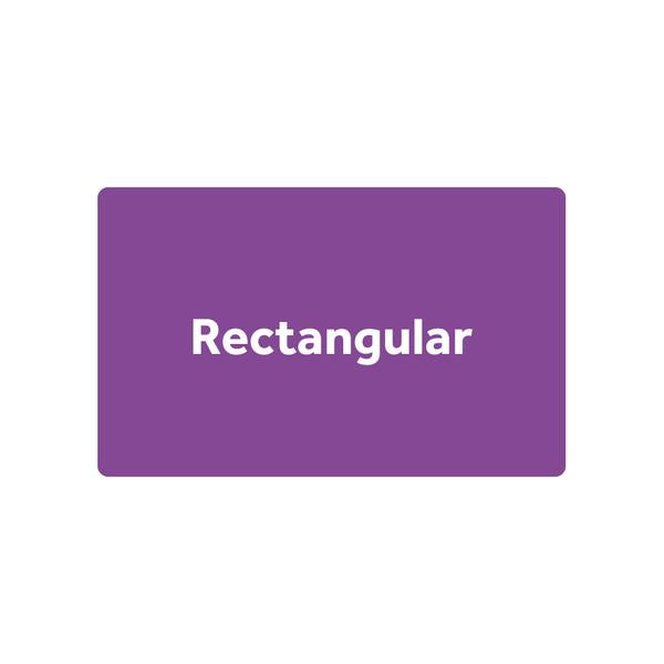 rectangular printed sticker on rolls