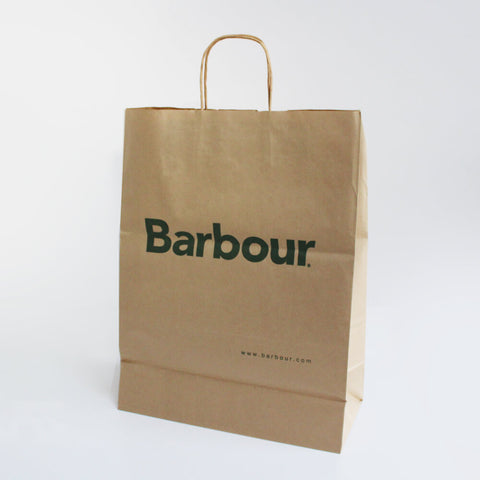 Brown Luxury Twist Handle Carrier Bags - 1 Colour Print