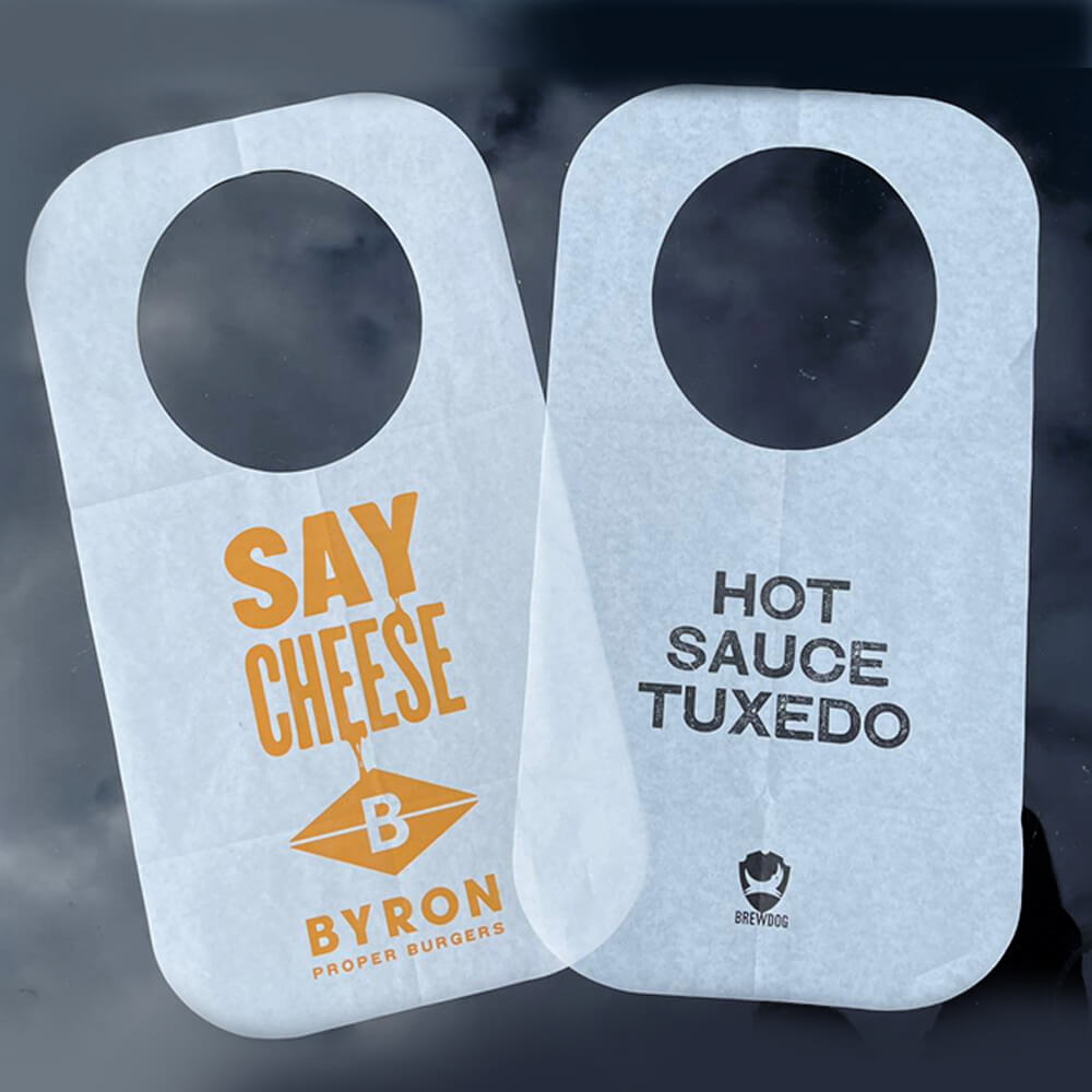 Custom Printed Adult Bibs - Disposable