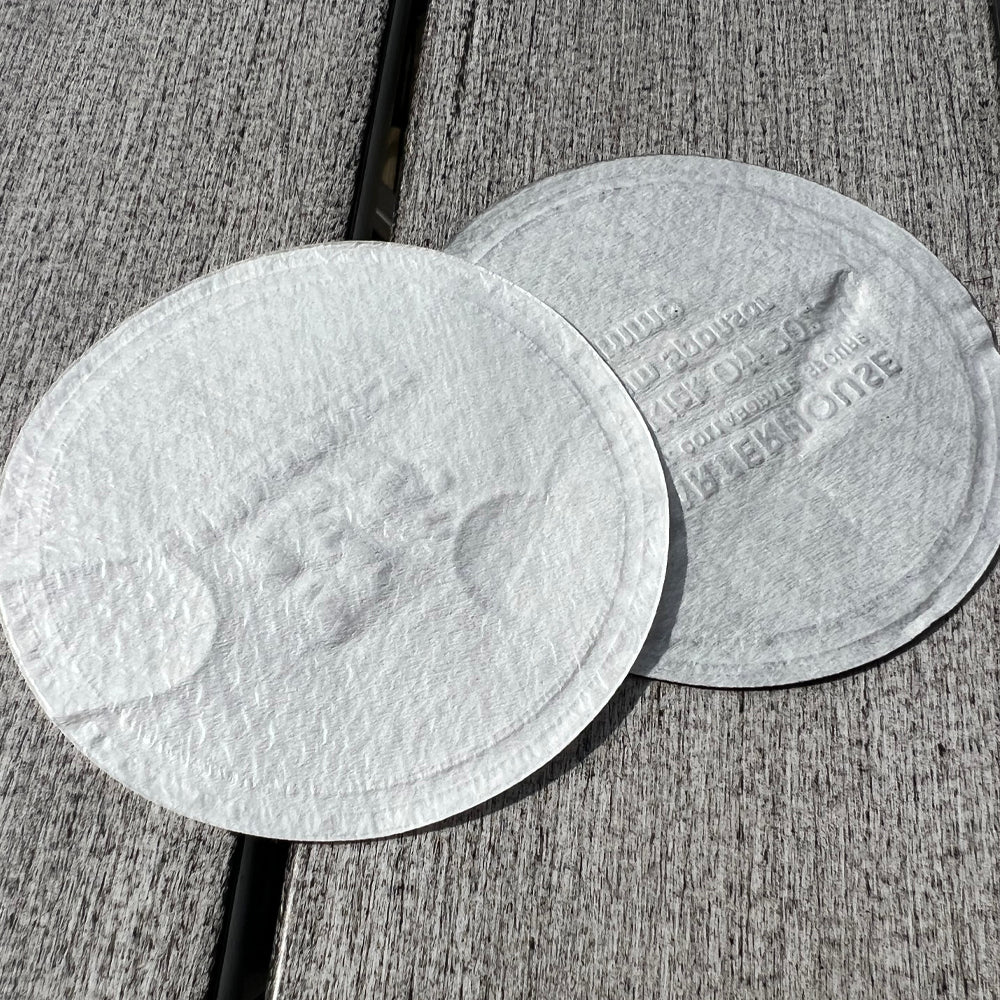 wax back round custom coasters