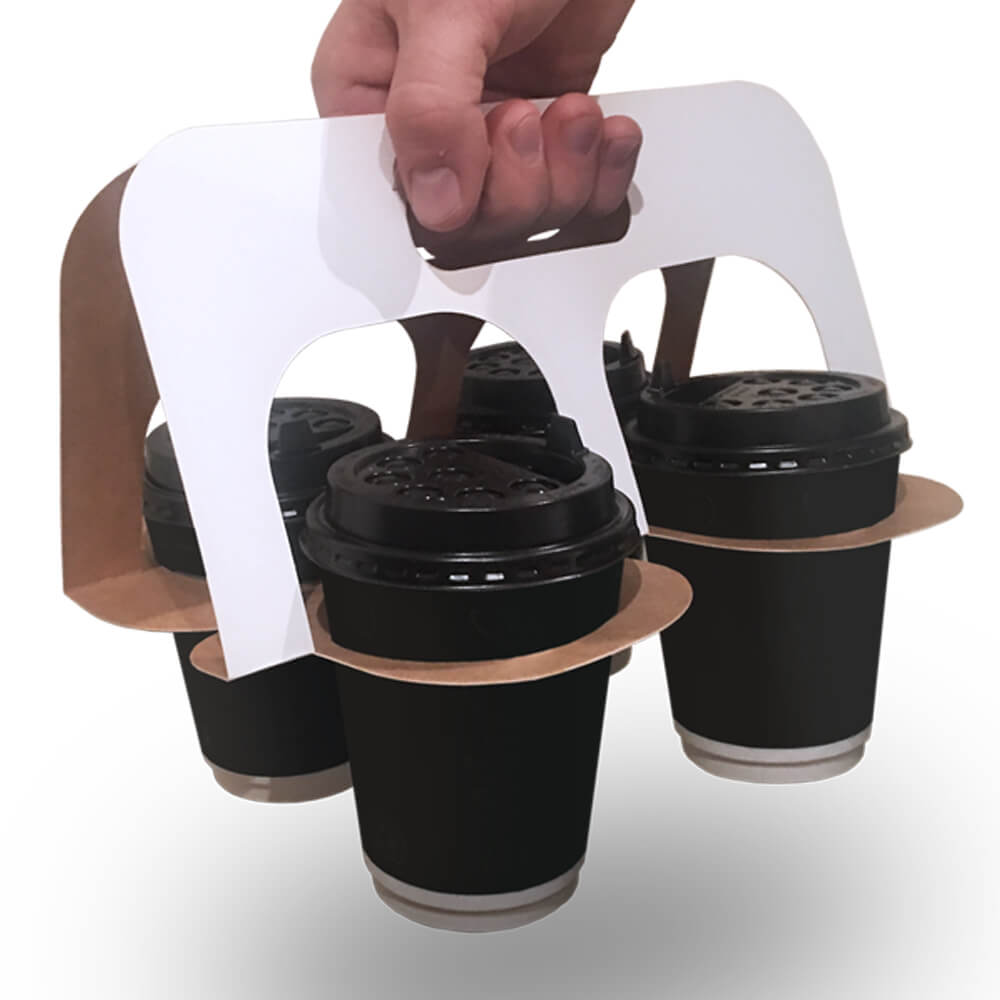 drinks carrier splittable for coffee or pint cups