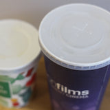 flat lid with straw slot for paper cup