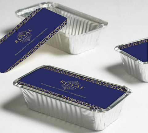 Custom printed paper lids for foil container No. 6A