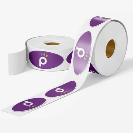 Oval Stickers - Premium Paper on Rolls