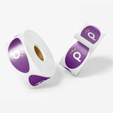 personalised oval stickers printed on rolls