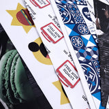 custom printed greaseproof paper - different designs