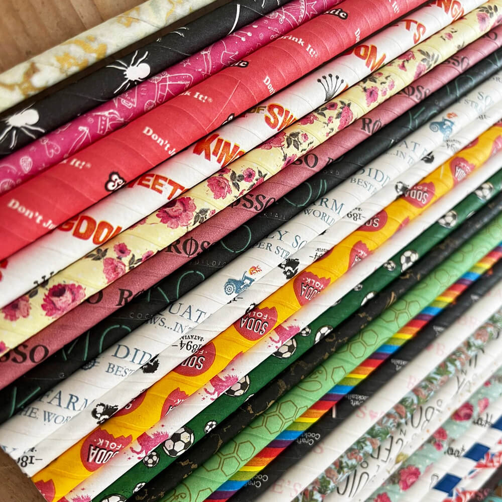 personalised paper straws with logo on