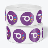 personalised round stickers on rolls