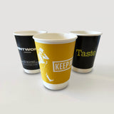 12oz Plastic Free Double Wall Custom Branded Coffee Cups