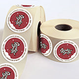 stickers on a reel custom printed