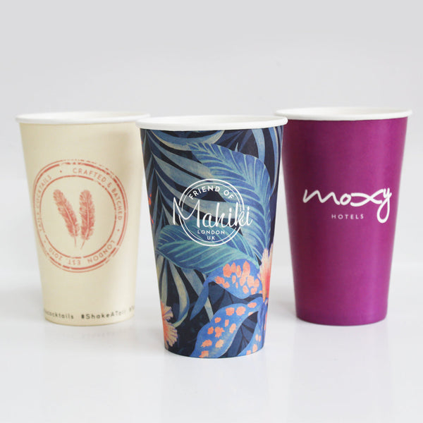 20oz Single Wall PE Custom Branded Coffee Cups - PackGenie